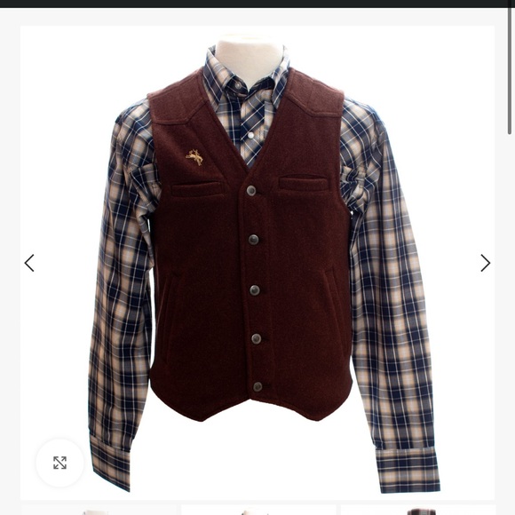 New Wyoming Traders Brown Wool Vest - Picture 1 of 6